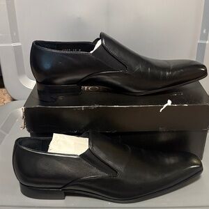 Merchants fiorentini Men's Black Leather Slip-On Loafers